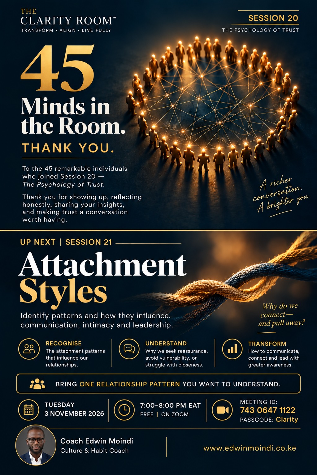 Clarity Room thank-you poster